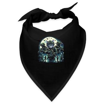 Spezielle Schnurren - Bandana - Schwarz - Vorne