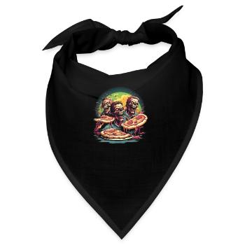 Pizza bis ich sterbe - Bandana - Schwarz - Vorne