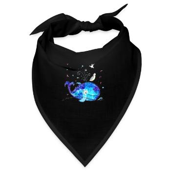 Gute Laune Wal - Bandana - Schwarz - Vorne