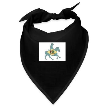 Delaware Staatsflagge Cowboy - Bandana - Schwarz - Vorne