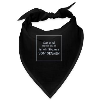 witzige sprüche - denker vs. sixpack - Bandana - Schwarz - Vorne
