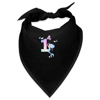 Meerjungfrau zum 1. Jahrestag - Bandana - Schwarz - Vorne