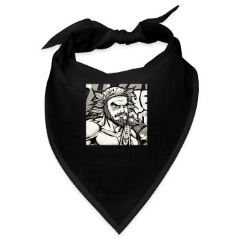 Der Krieger - Bandana - Schwarz - Vorne
