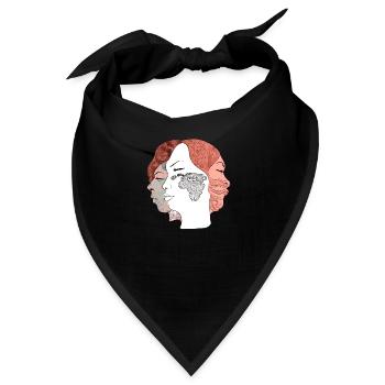 Die drei Frauen Nr. 2 - Bandana - Schwarz - Vorne