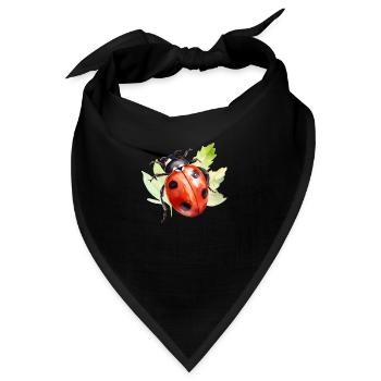 Marienkäfer Wasserfarbe - Bandana - Schwarz - Vorne