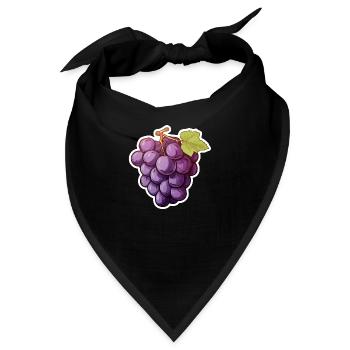 Weintraube oder dunkle Rebe - Bandana - Schwarz - Vorne