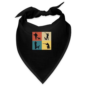 Retro Vintage Jäger - Bandana - Schwarz - Vorne