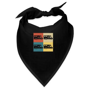 Retro Vintage Campervan - Bandana - Schwarz - Vorne