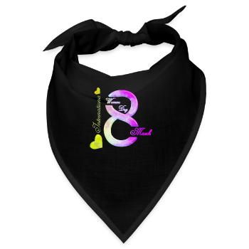 Women's Power 8. März GirlPower Weiblicher Feminismus - Bandana - Schwarz - Vorne