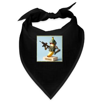 Banane Militär - Bandana - Schwarz - Vorne