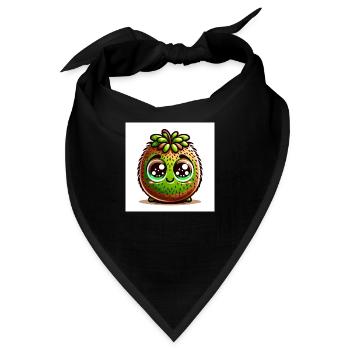 freundliche Kiwi - Bandana - Schwarz - Vorne