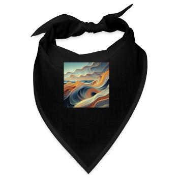 Futuristisches Meer - Bandana - Schwarz - Vorne