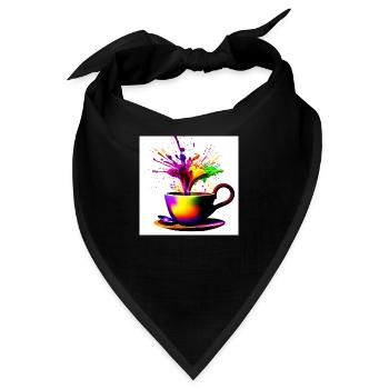 Kaffeetassen bunt 36 - Bandana - Schwarz - Vorne