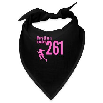 261 Marathon mehr als eine Zahl - Bandana - Schwarz - Vorne