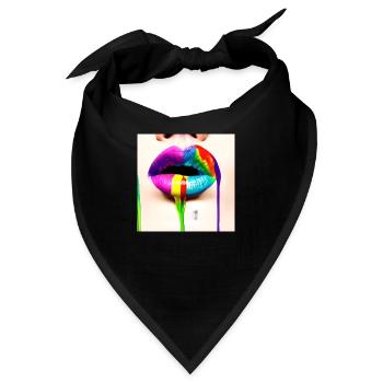 Rainbowkissmund 18 - Bandana - Schwarz - Vorne