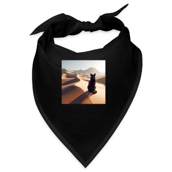Eine echte Katze in der Wüste 2 - Bandana - Schwarz - Vorne