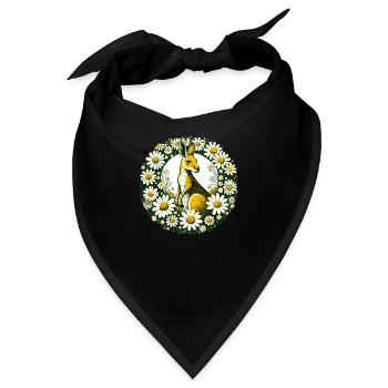 Australisches Känguru - Bandana - Schwarz - Vorne