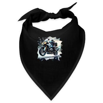 Motorrad nasse Fahrbahn - Bandana - Schwarz - Vorne