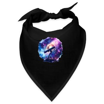 Ein Teleskop erweitert unseren Horizont - Bandana - Schwarz - Vorne