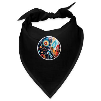 Abstrakte Kunst - Bandana - Schwarz - Vorne