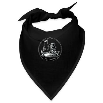 Der Fischer fängt den Fisch - Bandana - Schwarz - Vorne