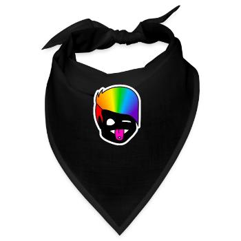 Zwinker Zunge : Sticky Queer Pride - Bandana - Schwarz - Vorne