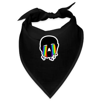 Heulend Weinend Hoch-Traurig : Sticky Queer Pride - Bandana - Schwarz - Vorne