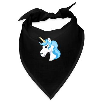 Regenbogen Einhorn Unicorn Rainbow Pferd LGBTQ 1 - Bandana - Schwarz - Vorne