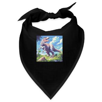 Dinosaurier - Bandana - Schwarz - Vorne
