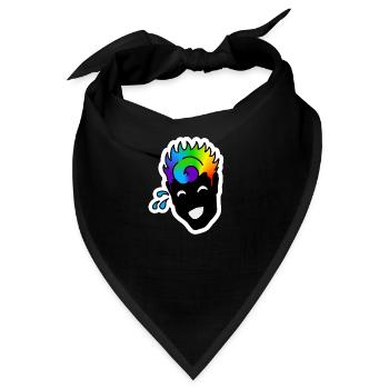 Laughing mao : Sticky Queer Pride - Bandana - Schwarz - Vorne