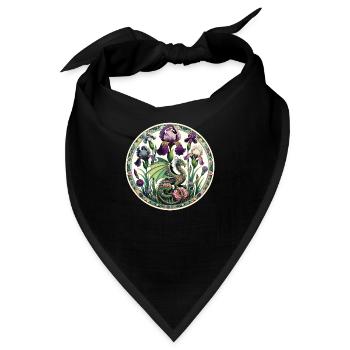 Iris-Drache - Bandana - Schwarz - Vorne