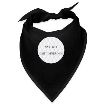 Äppelwoi geht immer Noi - Hessisch Spruch - Bandana - Schwarz - Vorne
