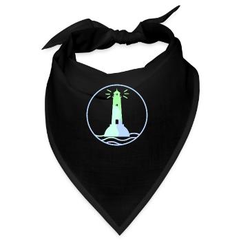 Pastellfarbener Leuchtturm - ApriNoeScor - Bandana - Schwarz - Vorne