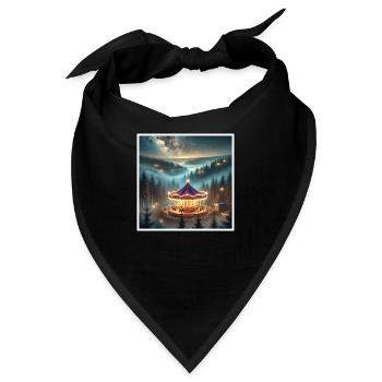 Gedankenkarussell - Bandana - Schwarz - Vorne