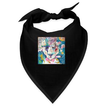 Kosmos Löwe - Bandana - Schwarz - Vorne