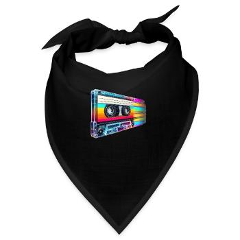 Retro Cassette - Bandana - Schwarz - Vorne