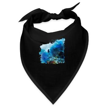 Schwerelos gleiten beim Tauchen - Bandana - Schwarz - Vorne