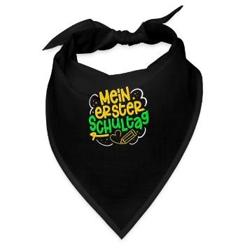 Einschulung Erster Schultag - Bandana - Schwarz - Vorne