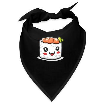 Süßes Sushi Comic - Bandana - Schwarz - Vorne