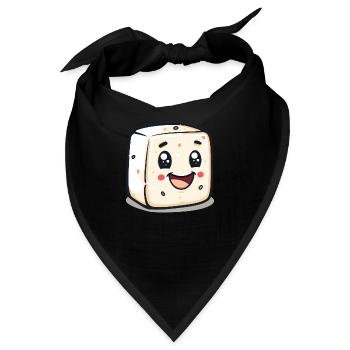 Süßer Marshmallow Comic - Bandana - Schwarz - Vorne