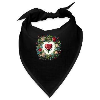 Rosen - Bandana - Schwarz - Vorne