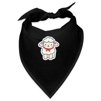 Lamm - Bandana - Schwarz - Vorne