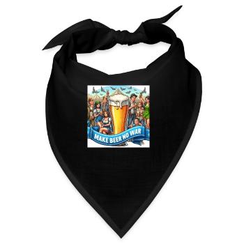 Make Beer no War 6 - Bandana - Schwarz - Vorne