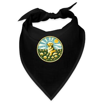 Golden Retriever - Bandana - Schwarz - Vorne