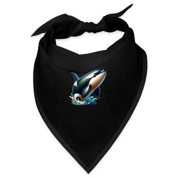 Orca Wal - Bandana - Schwarz - Vorne