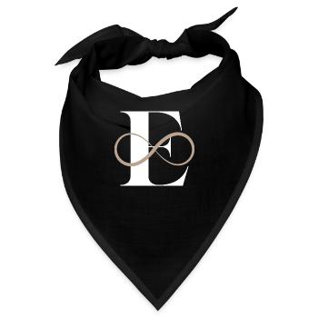 Unendlicher Buchstabe e - Bandana - Schwarz - Vorne