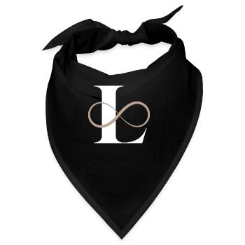 Unendlicher Buchstabe - Bandana - Schwarz - Vorne