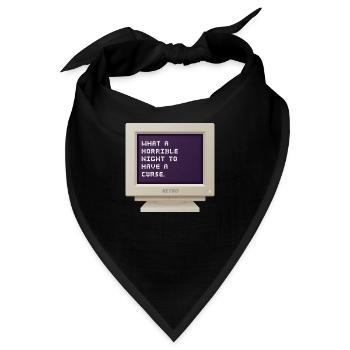 CRT Design - Was für eine schreckliche Nacht, um einen Fluch zu haben - Bandana - Schwarz - Vorne