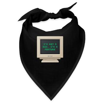 CRT Design - Ich bin kein Bug, ich bin ein Feature - Bandana - Schwarz - Vorne