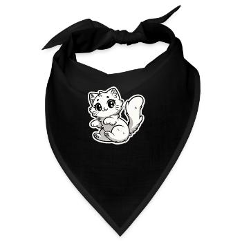 Playful Kitten - Paws Up - Bandana - Schwarz - Vorne